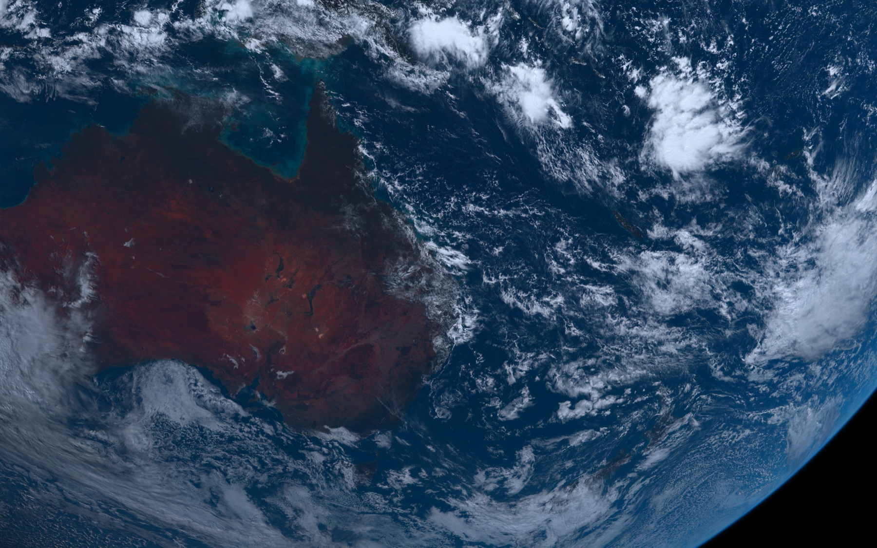 Oceania satellite cloud map sample